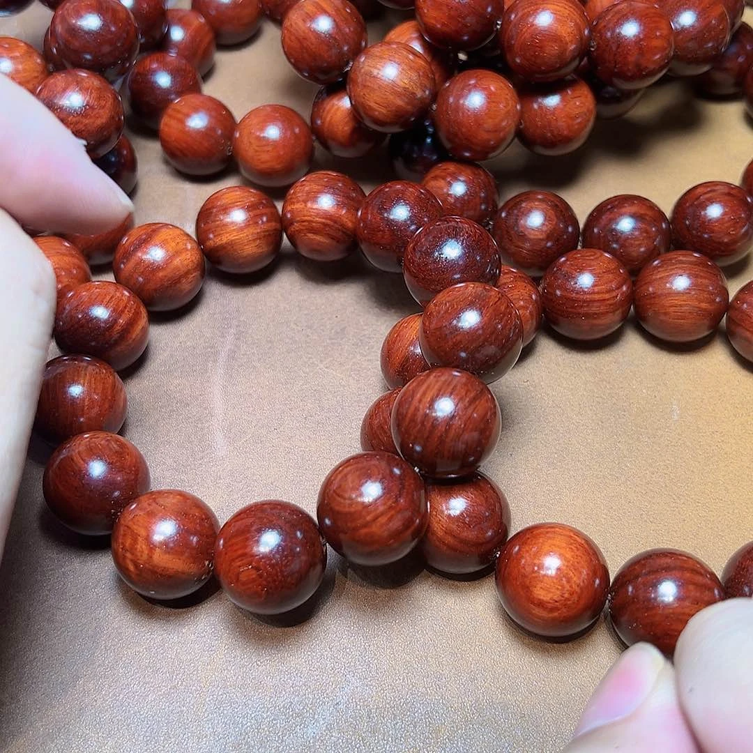 小叶紫檀手串/手链18泥料龙鳞金星