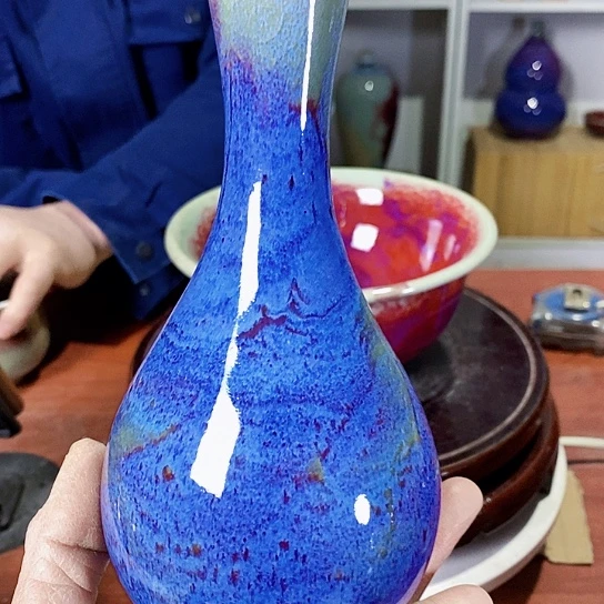 摆件尚峰钧窑作品葫芦瓶