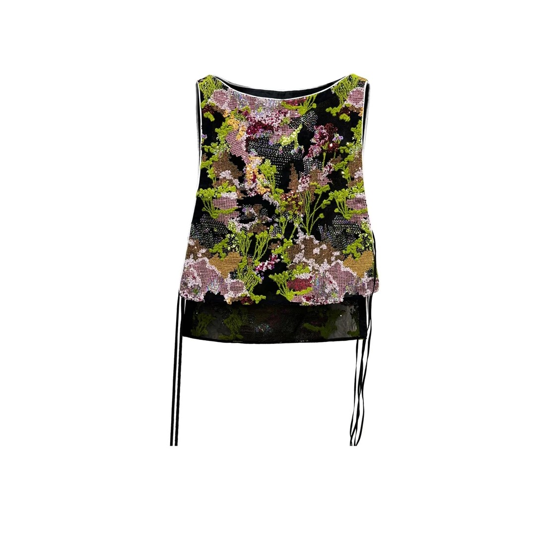 刺绣珠片马甲M12510214