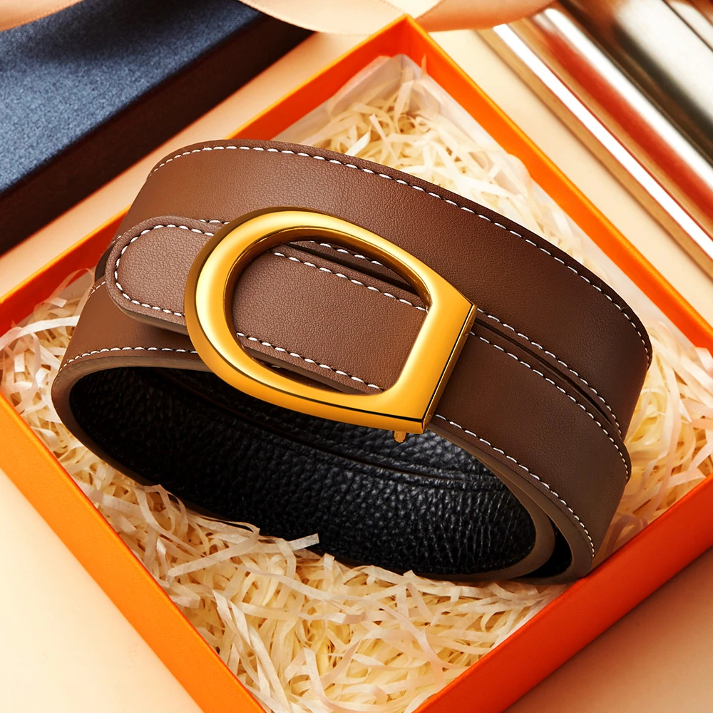 Dante丹迪女士真皮皮带简约经典百搭女款裤带礼盒装-SC