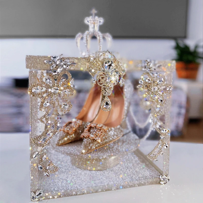 diy37同款婚礼鞋盒接亲藏婚鞋盒成品高级感透明结婚礼物送闺蜜