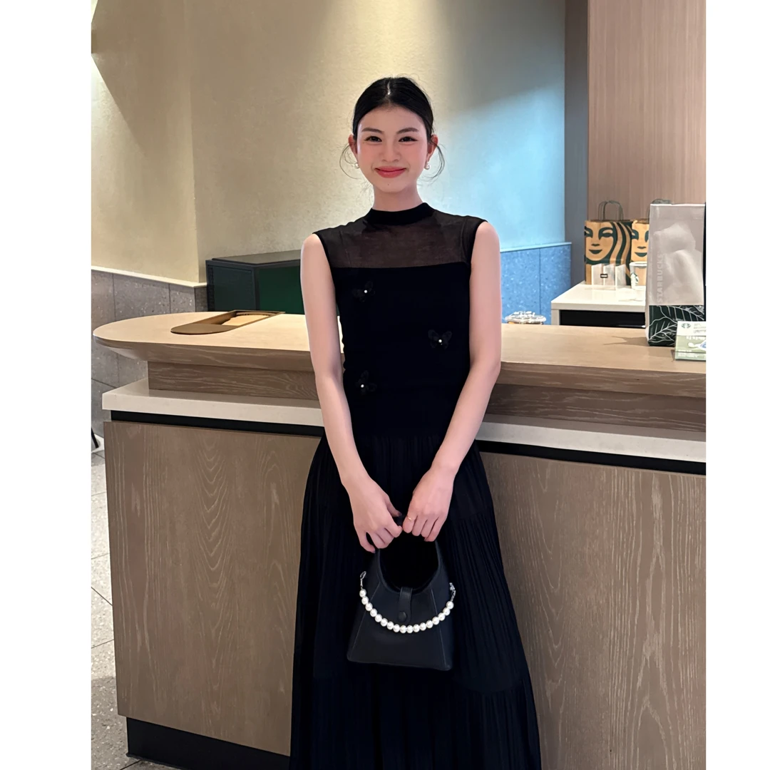 李慧一【蝶花蜜语】纯欲温柔优雅夏季蝴蝶花时尚设计冰凉感无袖上衣