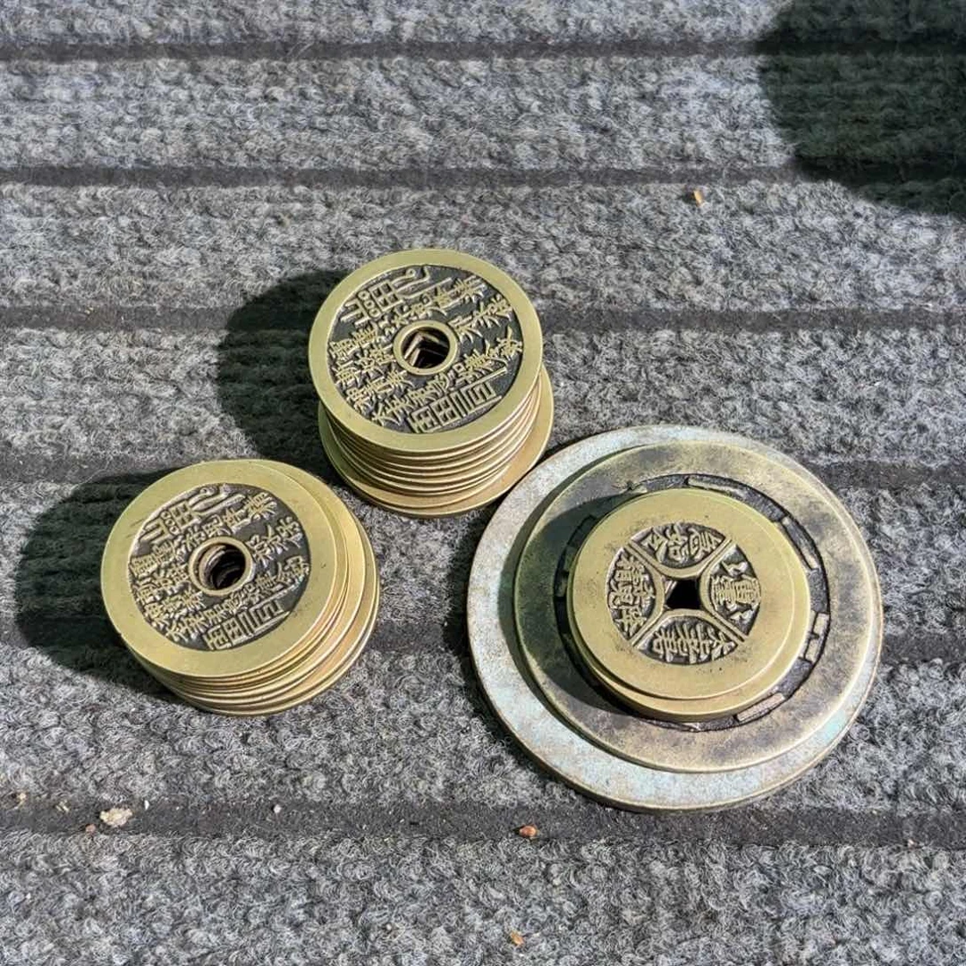 铜陇****藏花钱手工翻砂铸造工艺品