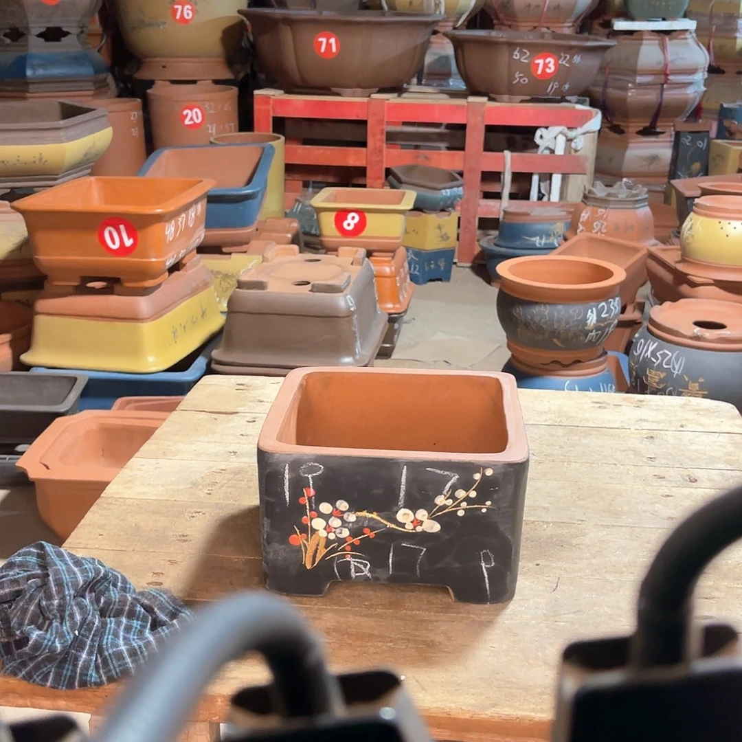 紫砂花盆四方盆一个