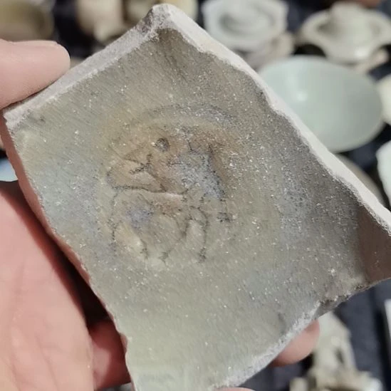 瓷片青花影青杯垫学习标本