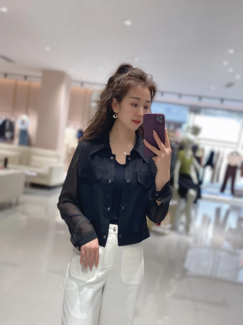 25211822【高斯雪岚】百搭简约设计师高腰短款外套