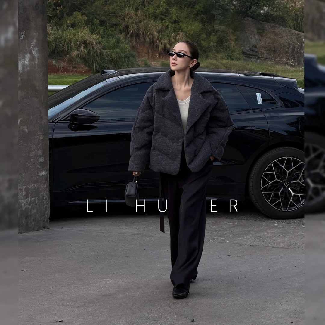 LiHuiEr李慧儿【满怀】冬款舒适宽松长袖轻奢羽绒服LL0251024