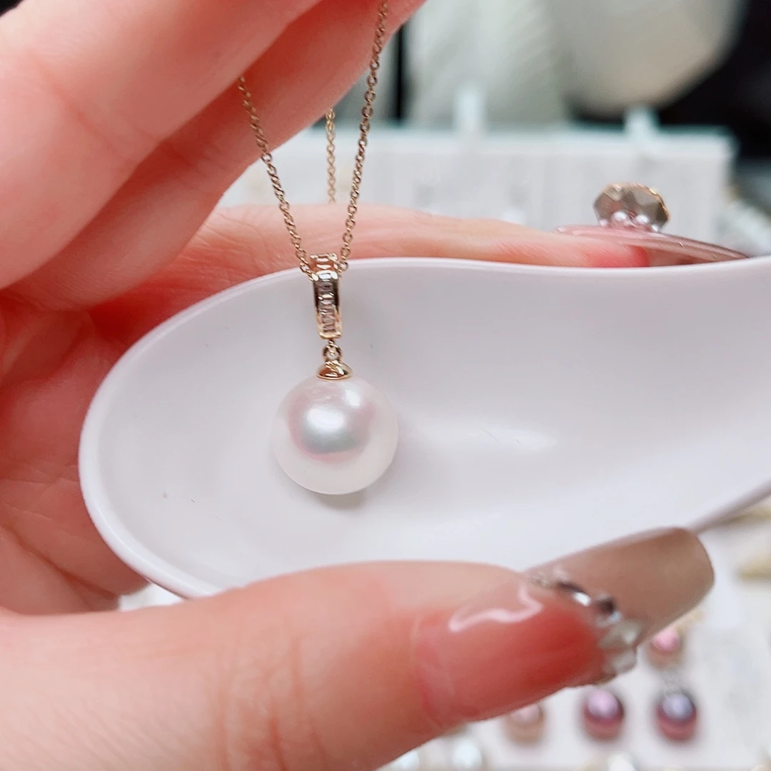 合金淡水珍珠吊坠(赠链)