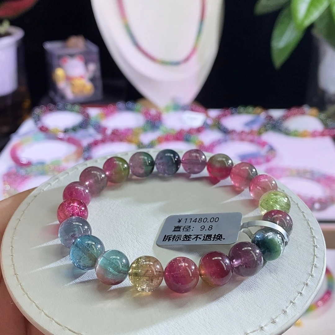 未镶嵌手链碧玺西瓜