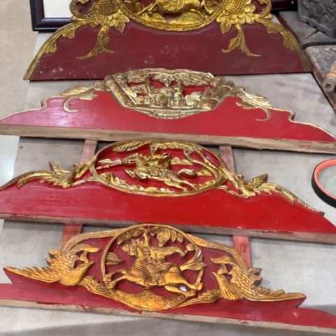 小***了木木雕彩头四片木雕