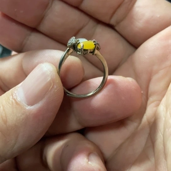 小***@翡翠银S925镶嵌戒指有点氧化