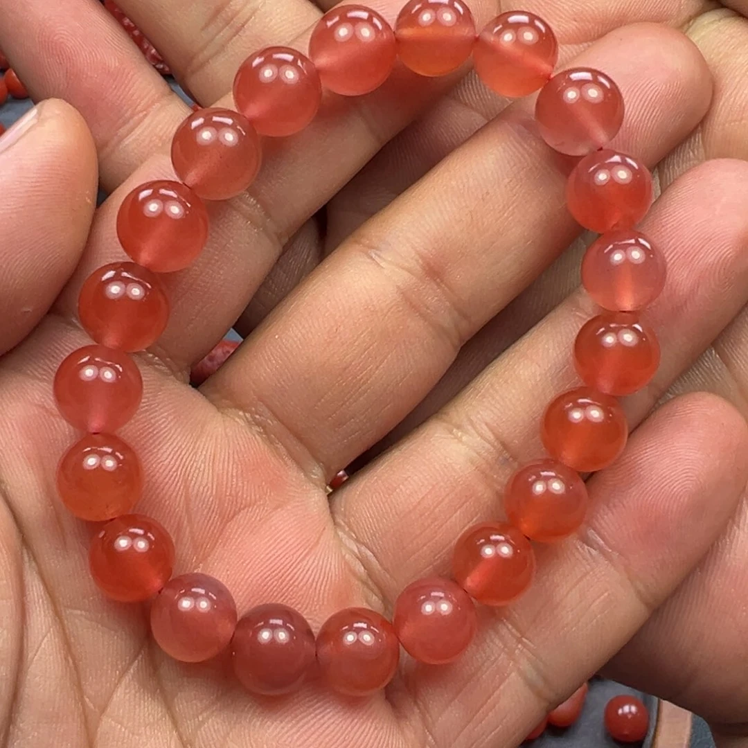 南红玛瑙冰红手串 9 左右未镶嵌簪*