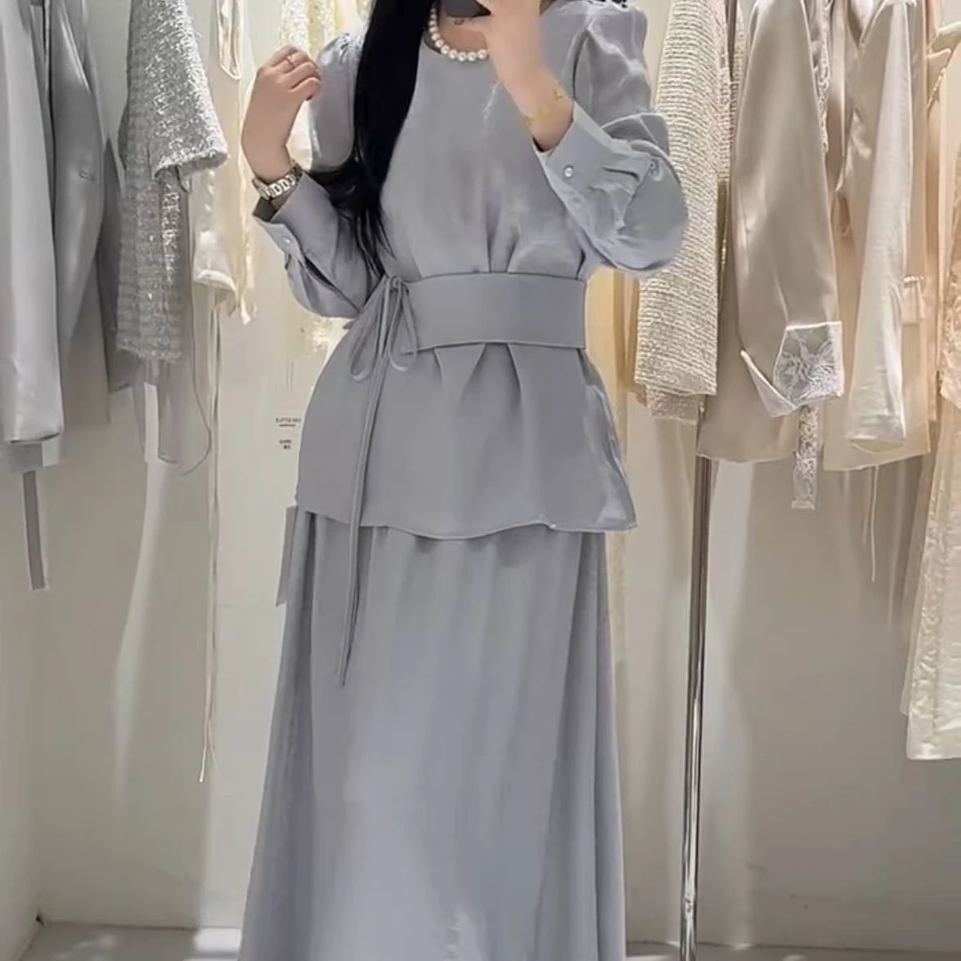 2025春季新款时尚显瘦气质女士网红洋气两件套百搭款D7184