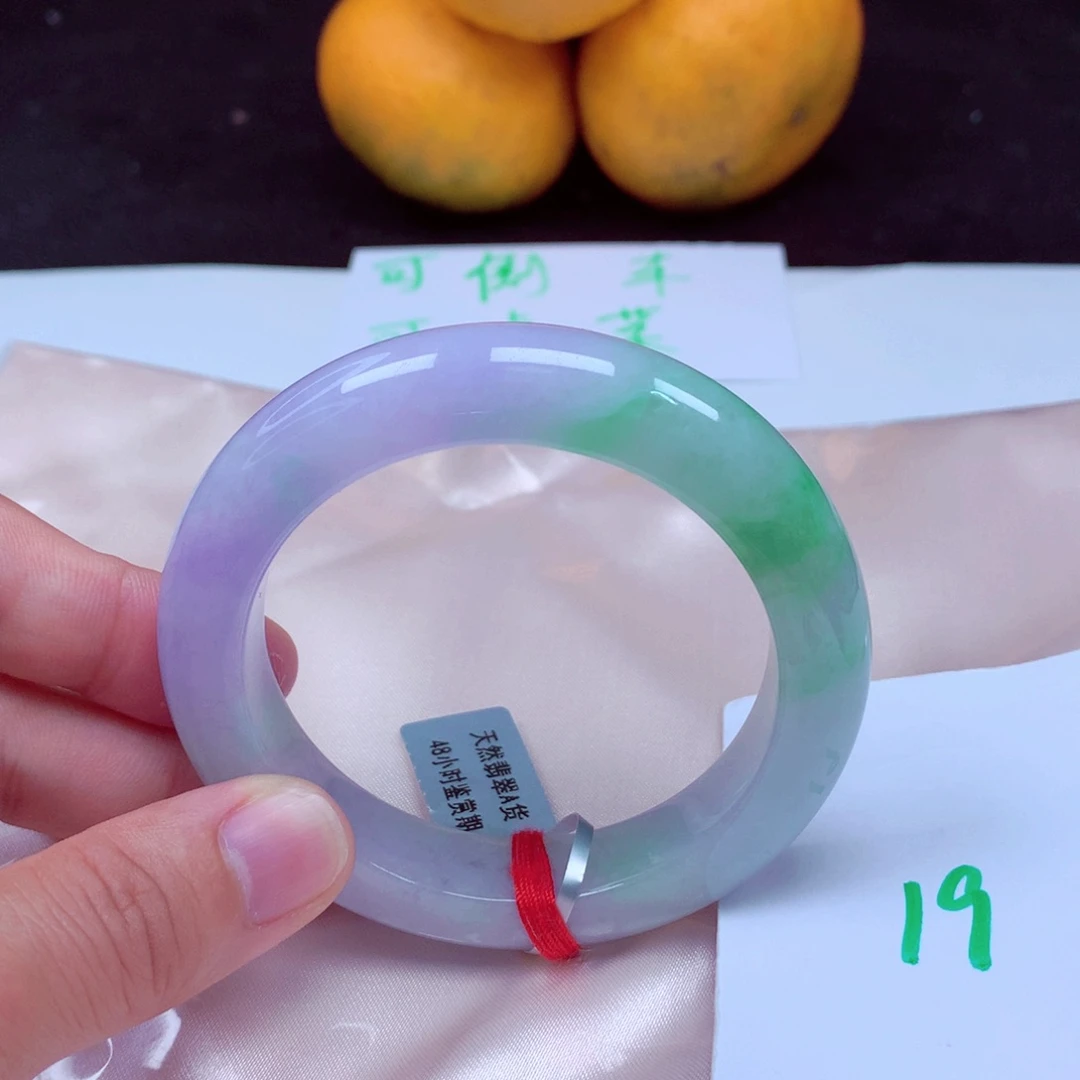 未镶嵌手镯翡翠缅甸天然A货翡翠手镯55.3