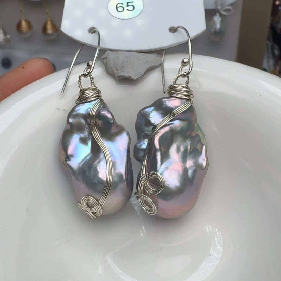 未镶嵌淡水珍珠耳饰