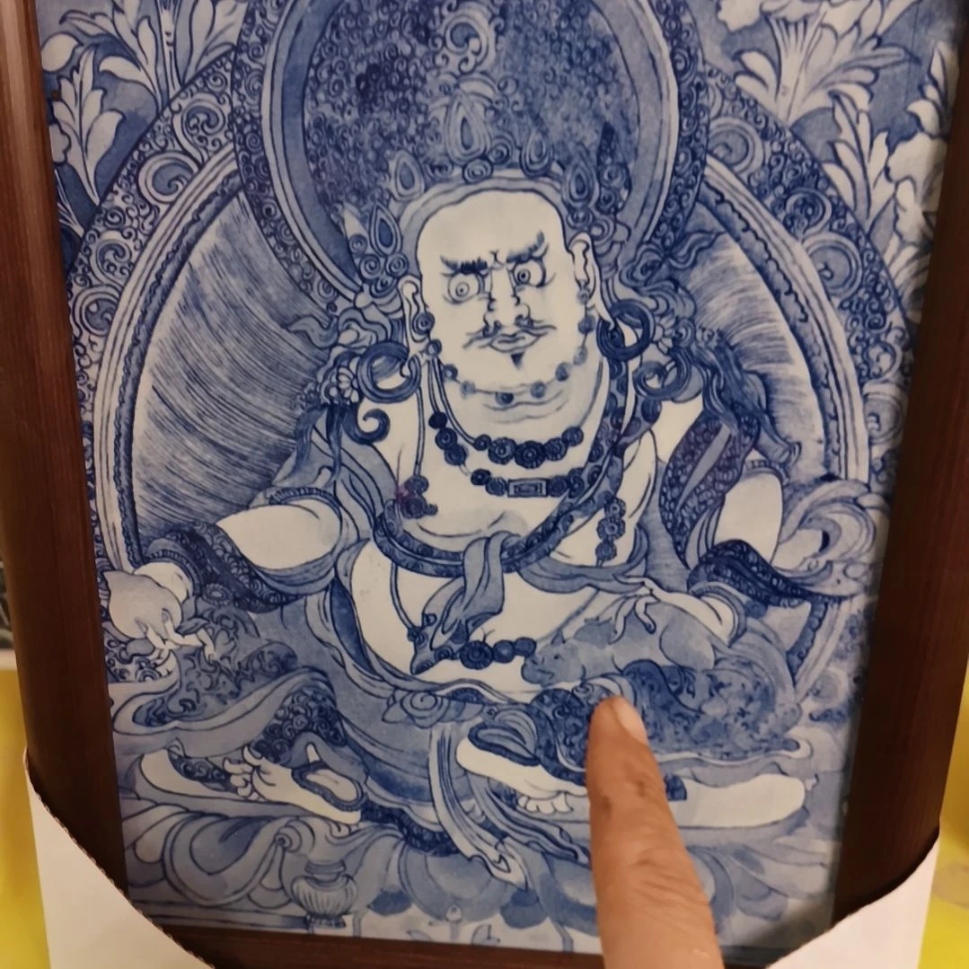 格***力景德镇手绘釉下彩手绘画