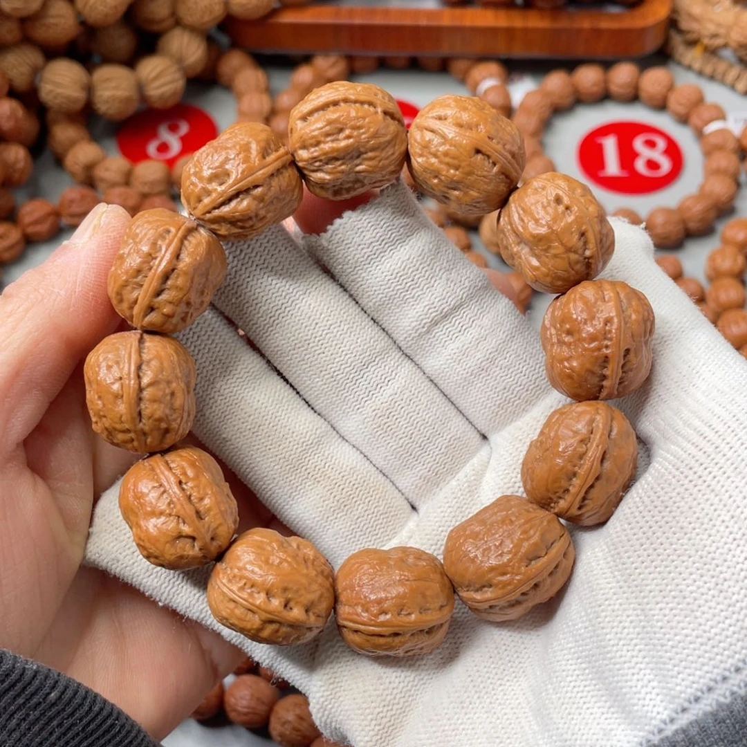 文玩核桃手串跳蛙小金蟾20mmX48