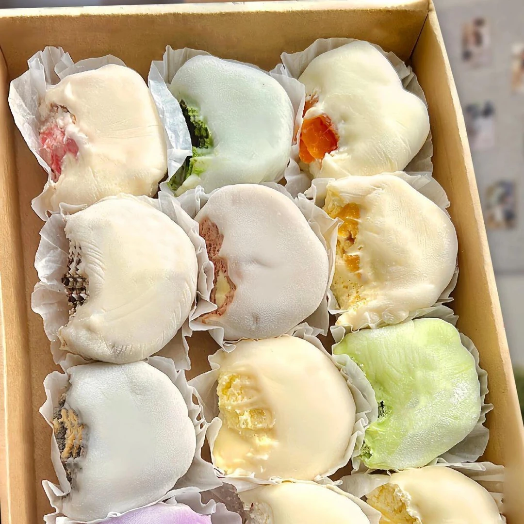 雪媚娘大福冰淇淋糯米糍动物奶油麻薯甜品冰皮蛋糕西式糕点