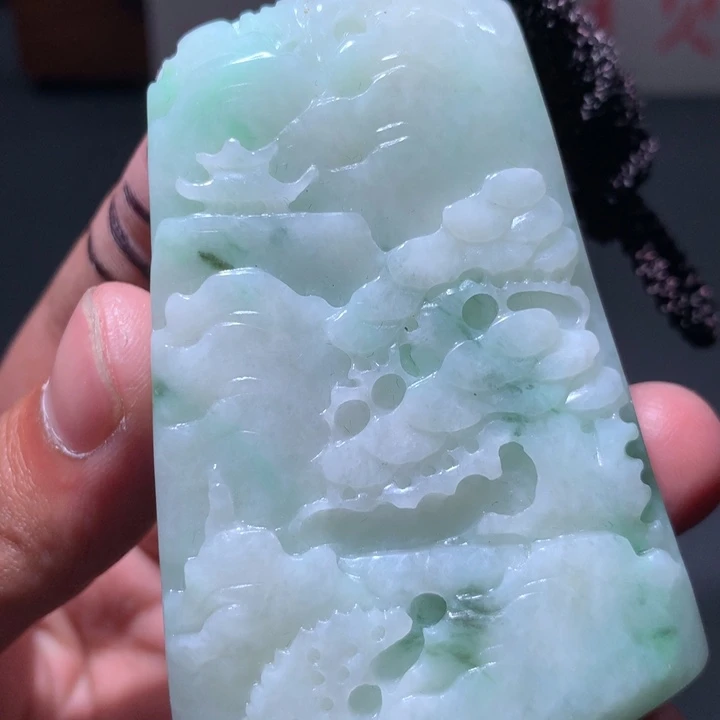 翡翠未镶嵌颈饰保真天然a货翡翠