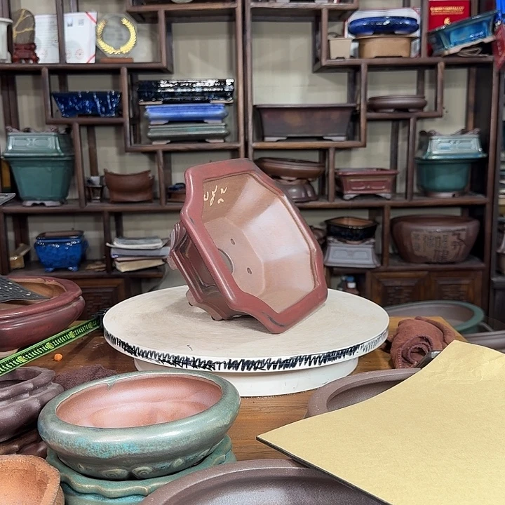 花***甲紫砂花盆加奎紫砂花盆