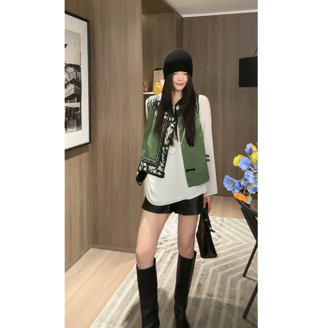 【N·COU】25春新款【画江湖】新中式国风绣花马甲DY22012