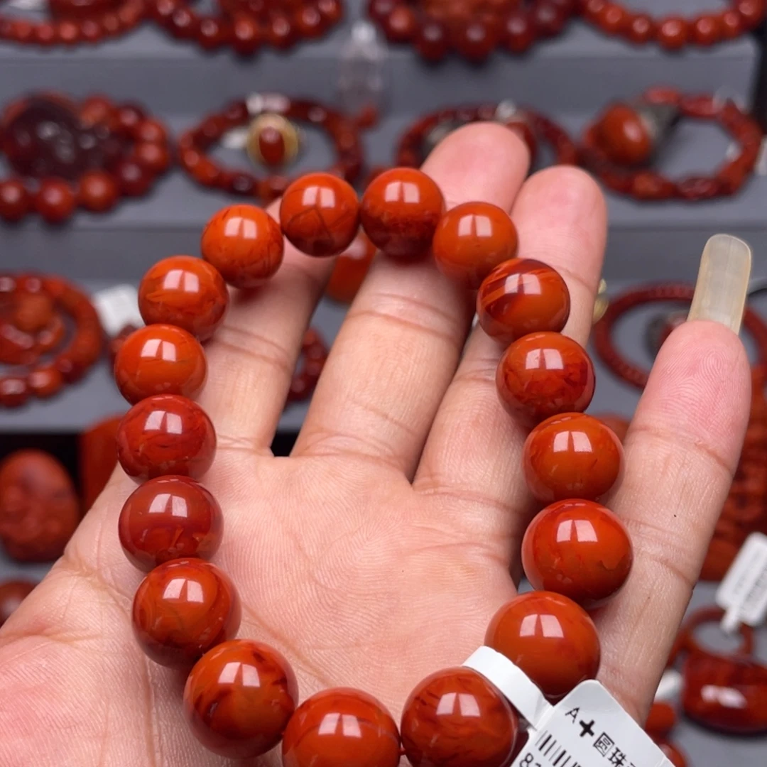 未镶嵌南红玛瑙珠宝奇石单圈12