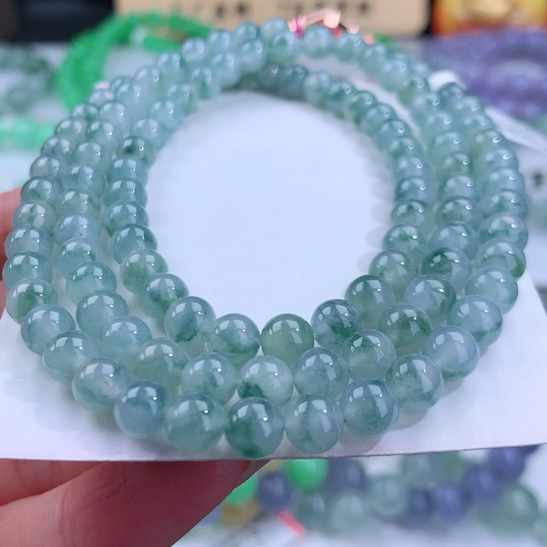 翡翠手链未镶嵌卡6mm