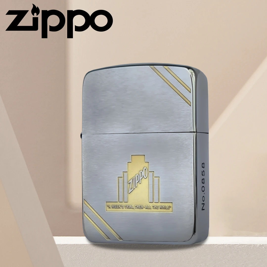 ZIPPO/之宝打火机金色切角大楼1941DY168079ZM【之魅推荐】防风经典