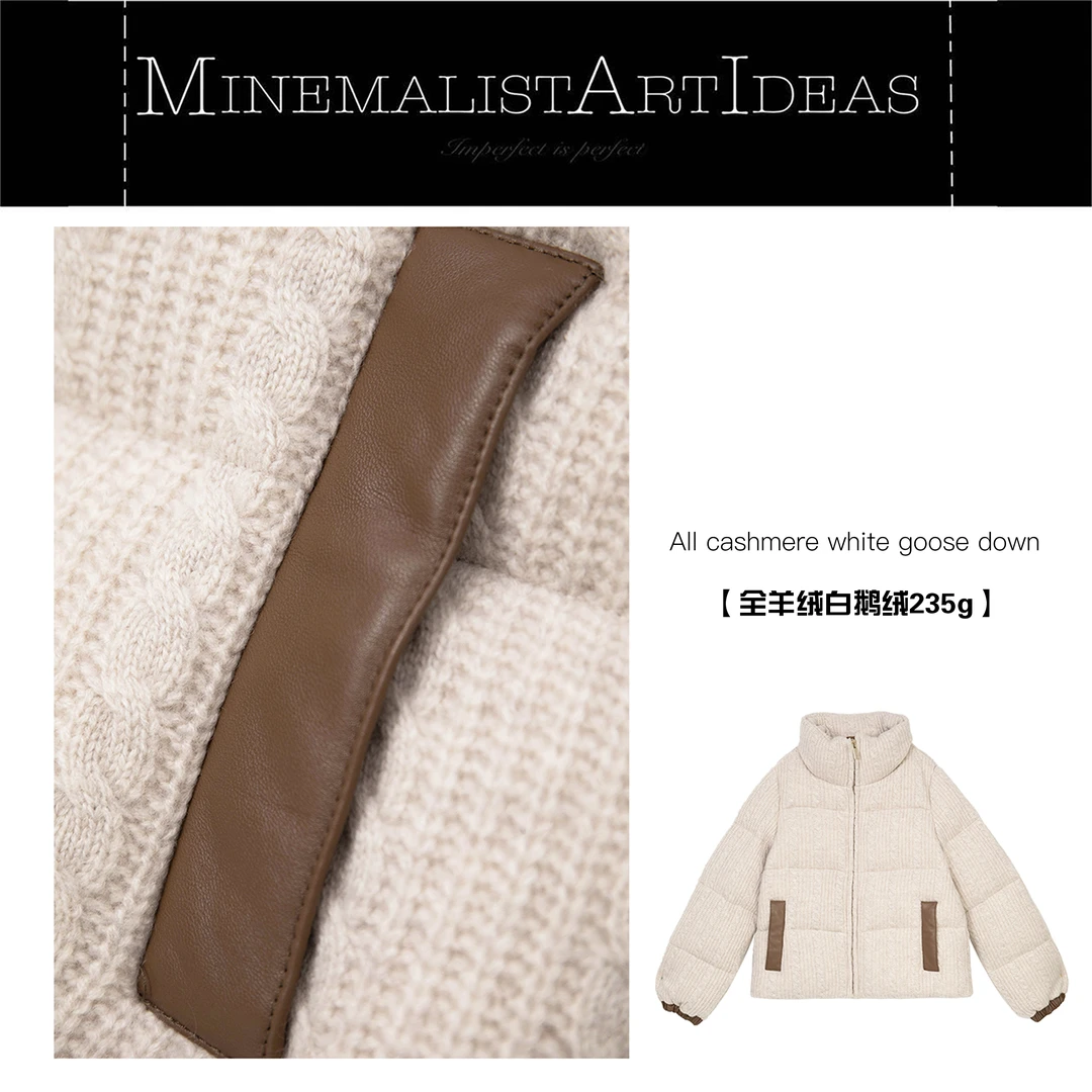 【MAIx羊绒鹅绒】羊绒立领90白鹅绒羽绒服外套ZYJK2028