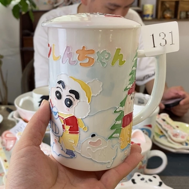 呵***6瓷片景德镇釉下彩手绘