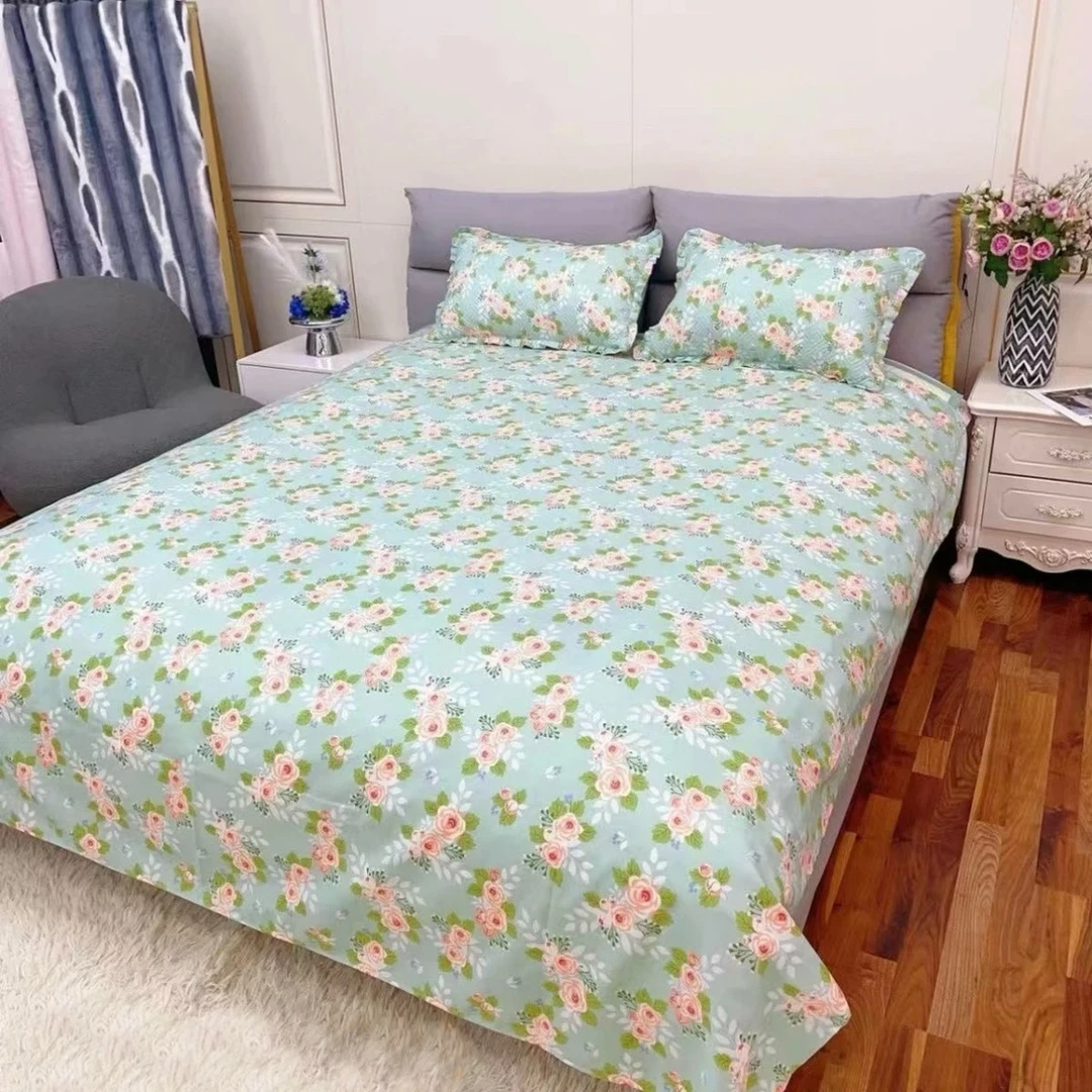 花园风格绵床单布床床单单件斜纹老粗布红色宿舍粗布床单不跑