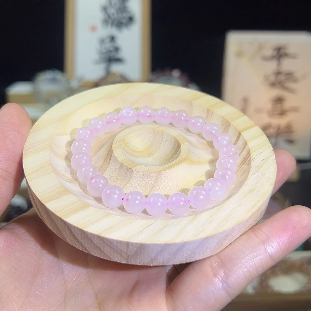 未镶嵌手链水晶粉水晶