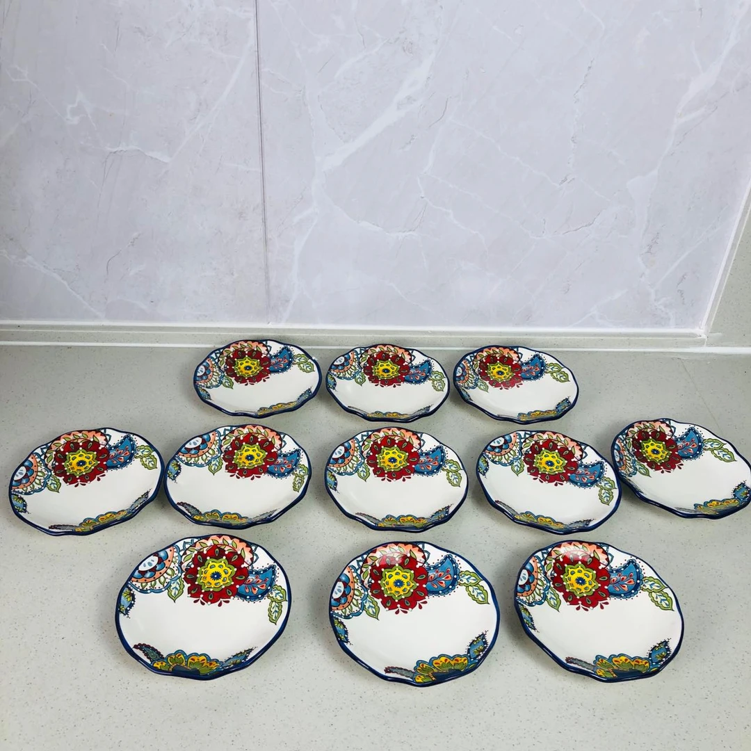 【新疆包邮】kelin badamgul banxir tahsa 12个饺子碟网红高档家用