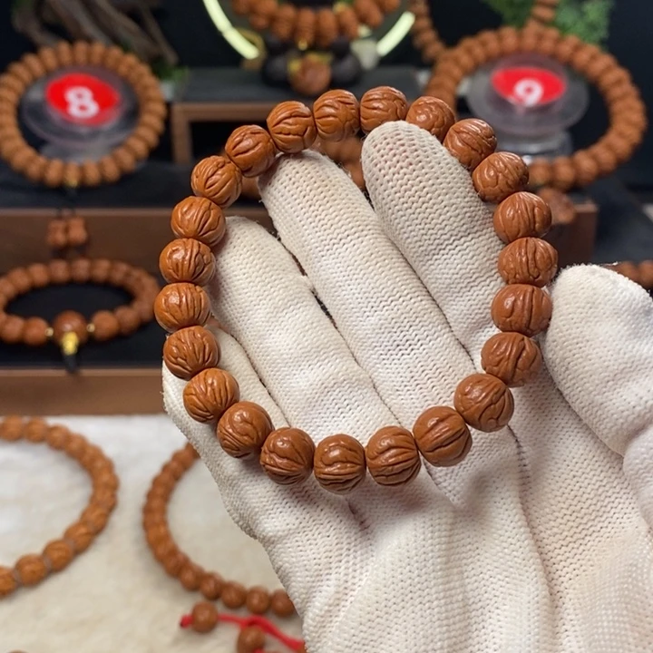 桃核吊坠智****享秦岭龙纹