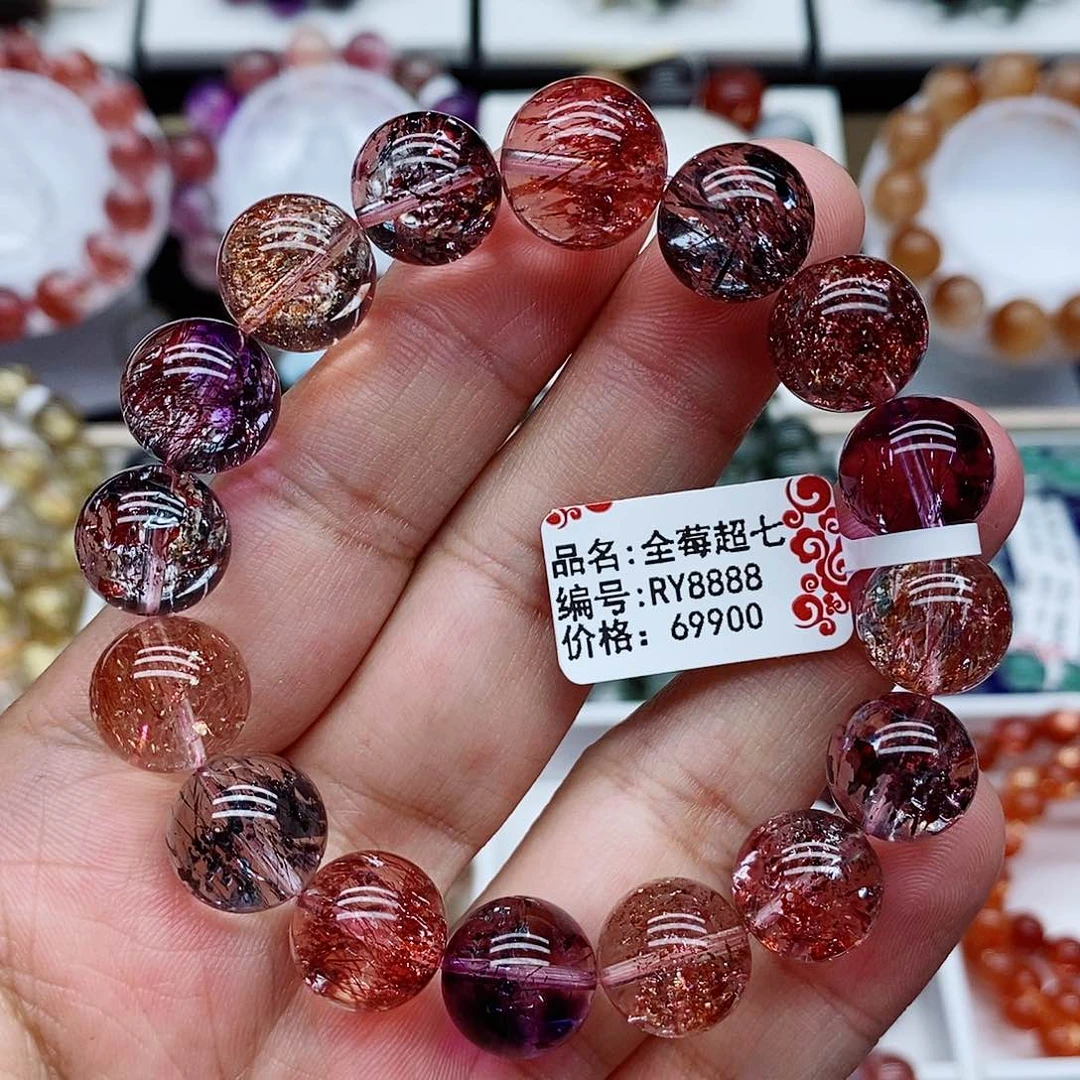 水晶手串未镶嵌全莓宴超七