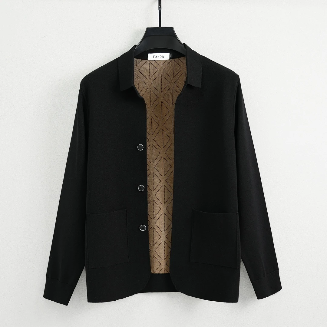 【文文的店】春季新品男士高端轻奢时尚百搭休闲针织开衫外套C210