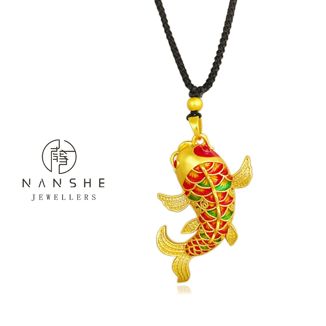 NANSHE/南奢  原创设计锦鲤吊坠时尚古法项链