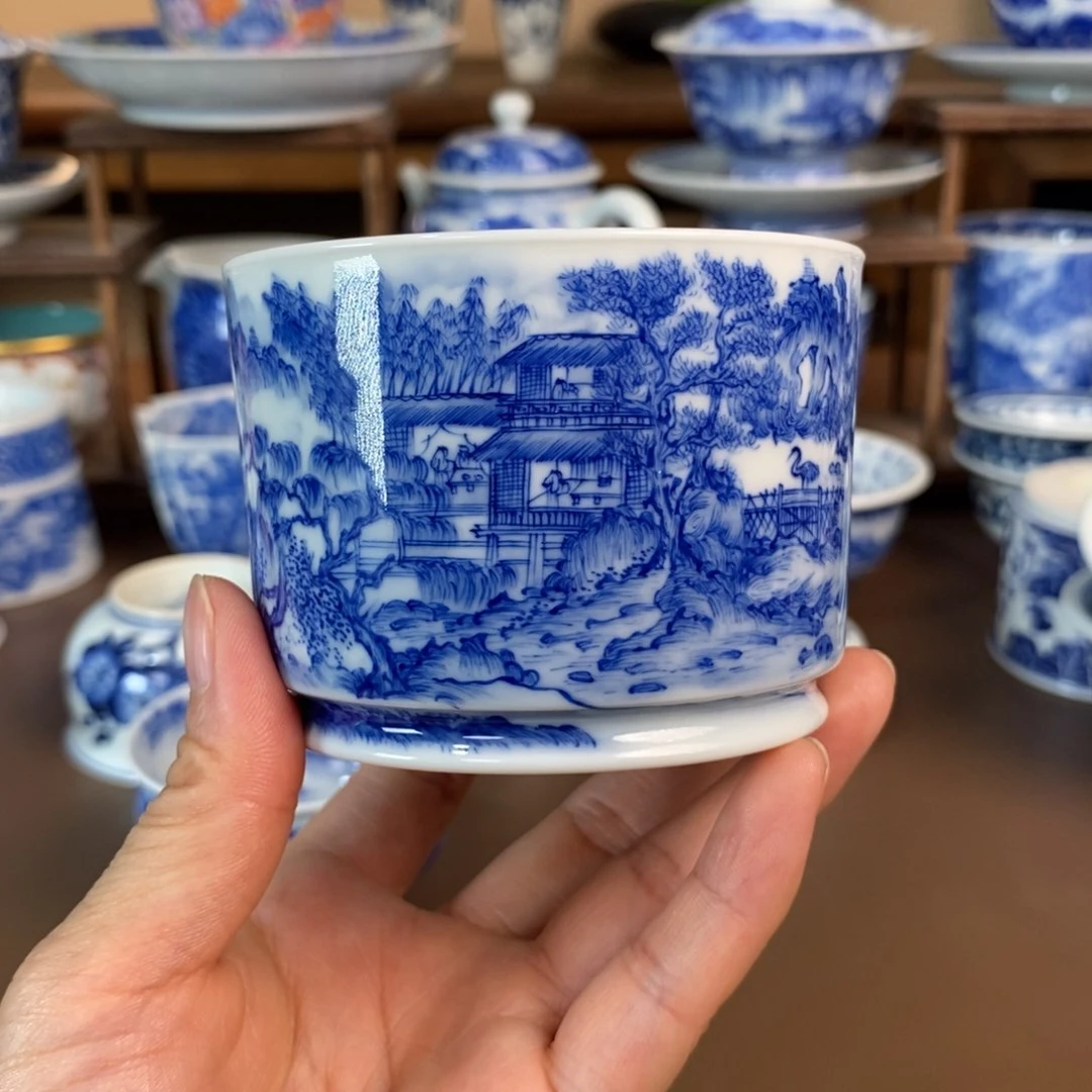 东***雪景德镇陶瓷手工手绘