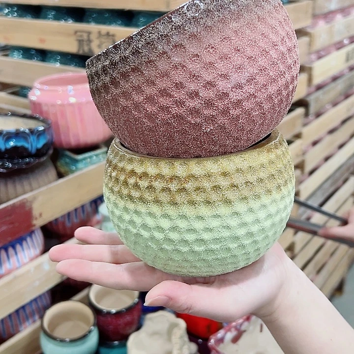 有孔.凑满10元发货多肉陶瓷花盆！