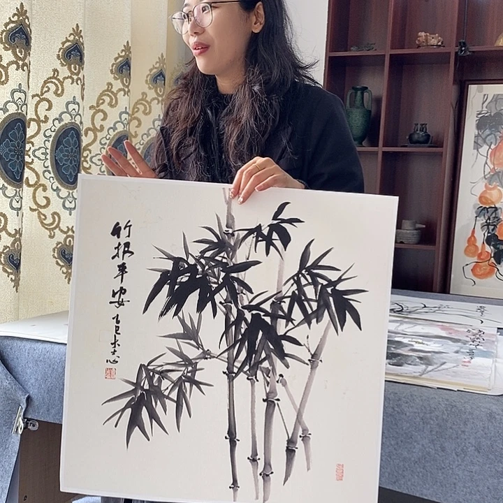 国画纯手绘国画写意作品50*50