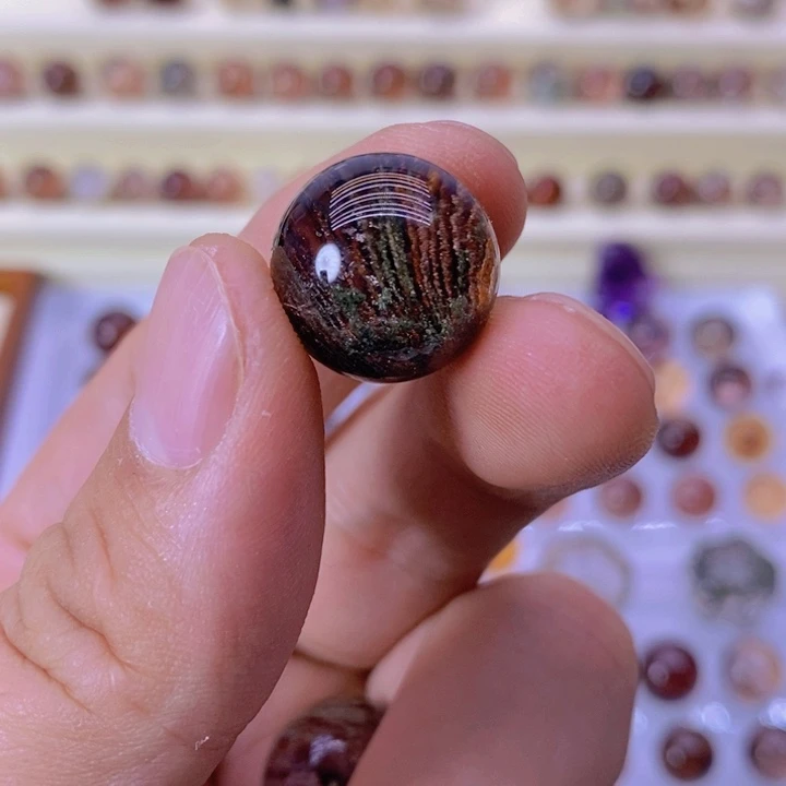 水晶手串未镶嵌四季幽灵珠17.5mm打孔不退换