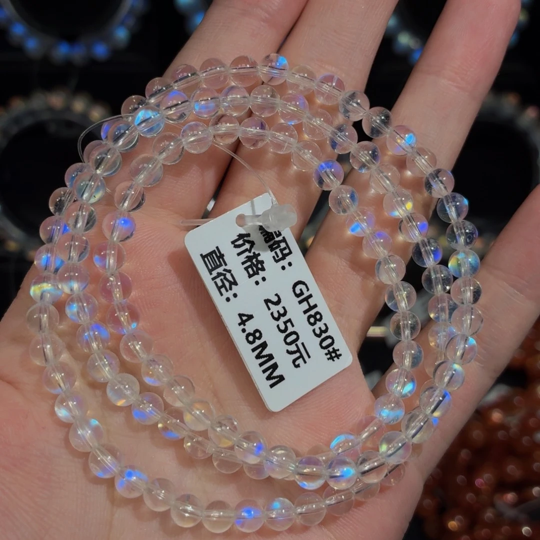 月光石手链未镶嵌GH830#4.8mm
