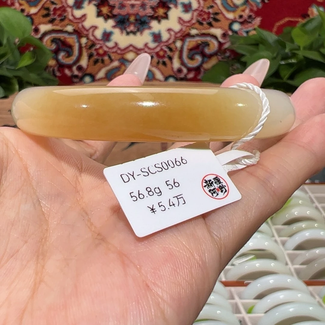 未镶嵌手镯和田玉老坑和田羊脂白玉手镯糖白