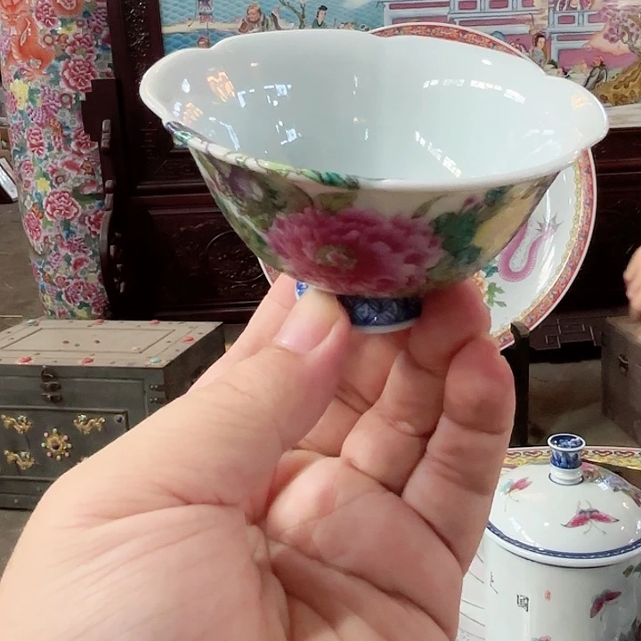 摆件景德镇高温陶瓷牡丹花