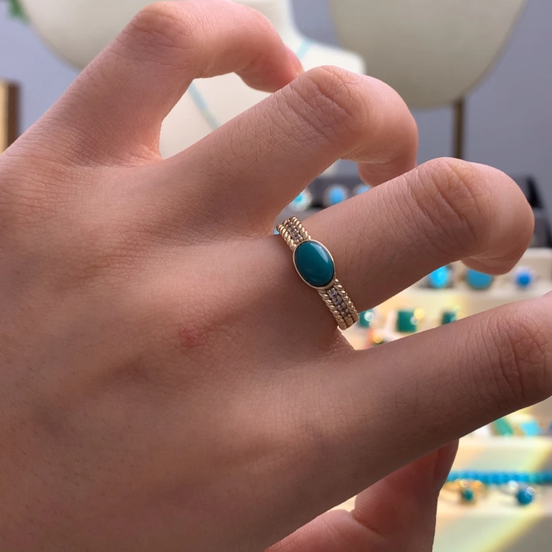 未镶嵌绿松石戒指