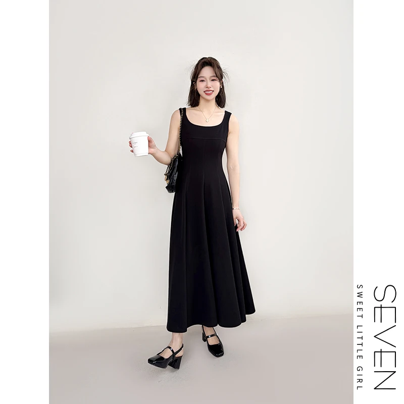 9【现货】⑧七七146小个子法式气质吊带连衣裙女显瘦长裙小美说