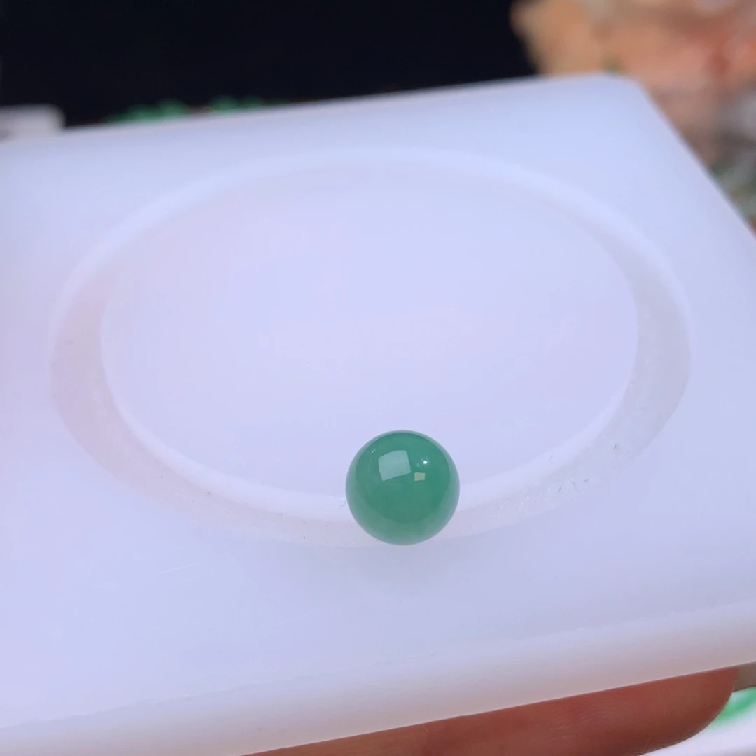 翡翠散珠蓝调 绿珠 卡8.7 l
