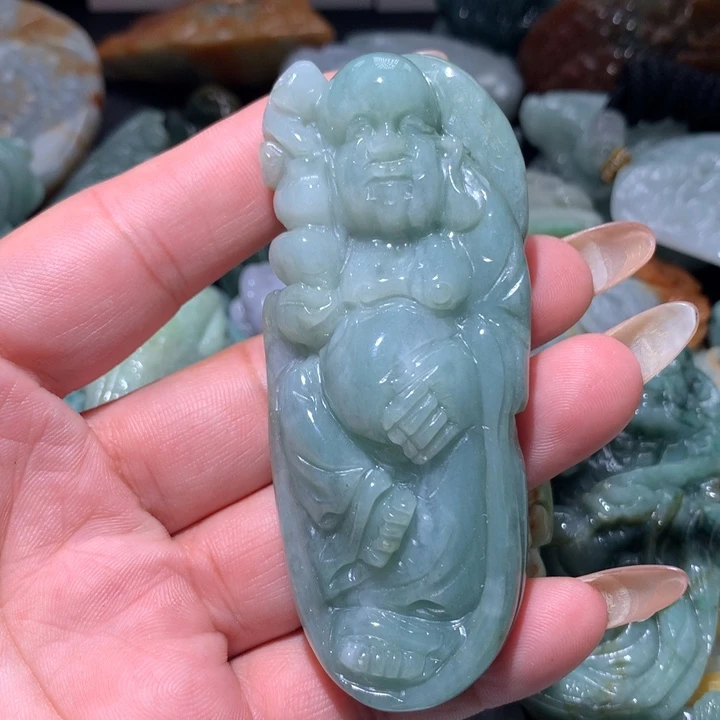 翡翠未镶嵌颈饰保真天然A货翡翠