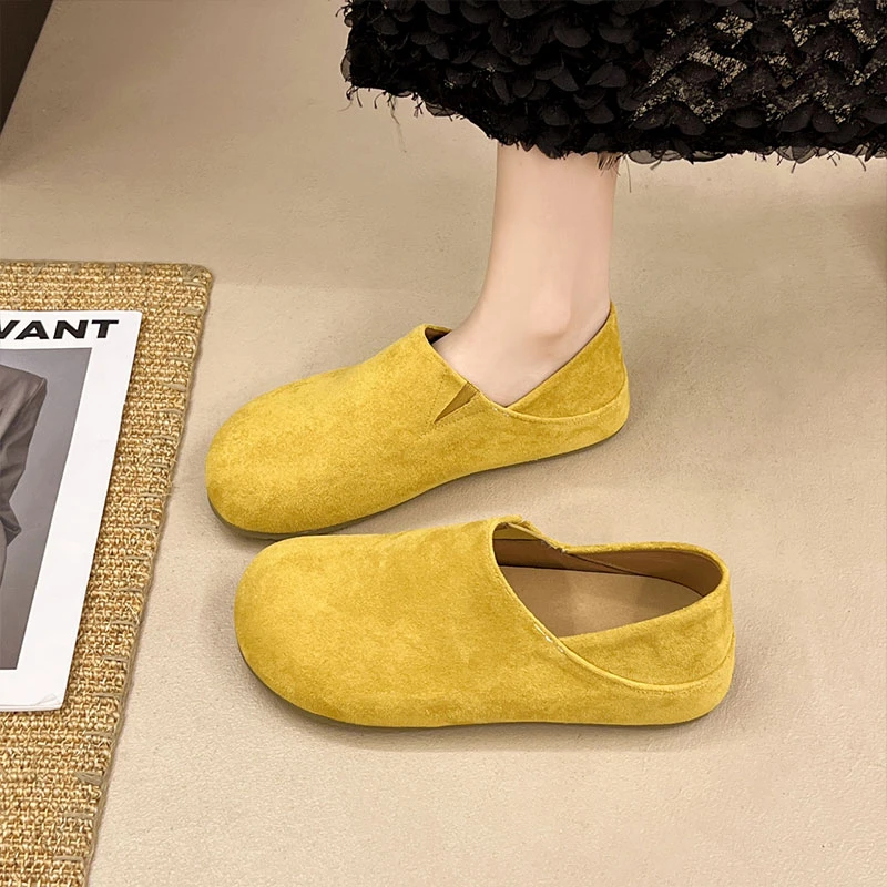 全包勃肯鞋女2025新款春夏季百搭两穿乐福鞋内增高一脚蹬博肯单鞋