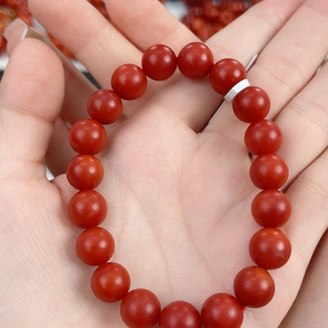 南红玛瑙未镶嵌保山锦红10mm手串